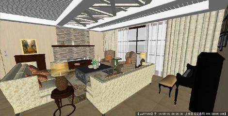 起居室室内装修设计方案与SU精致设计模型构建全解析